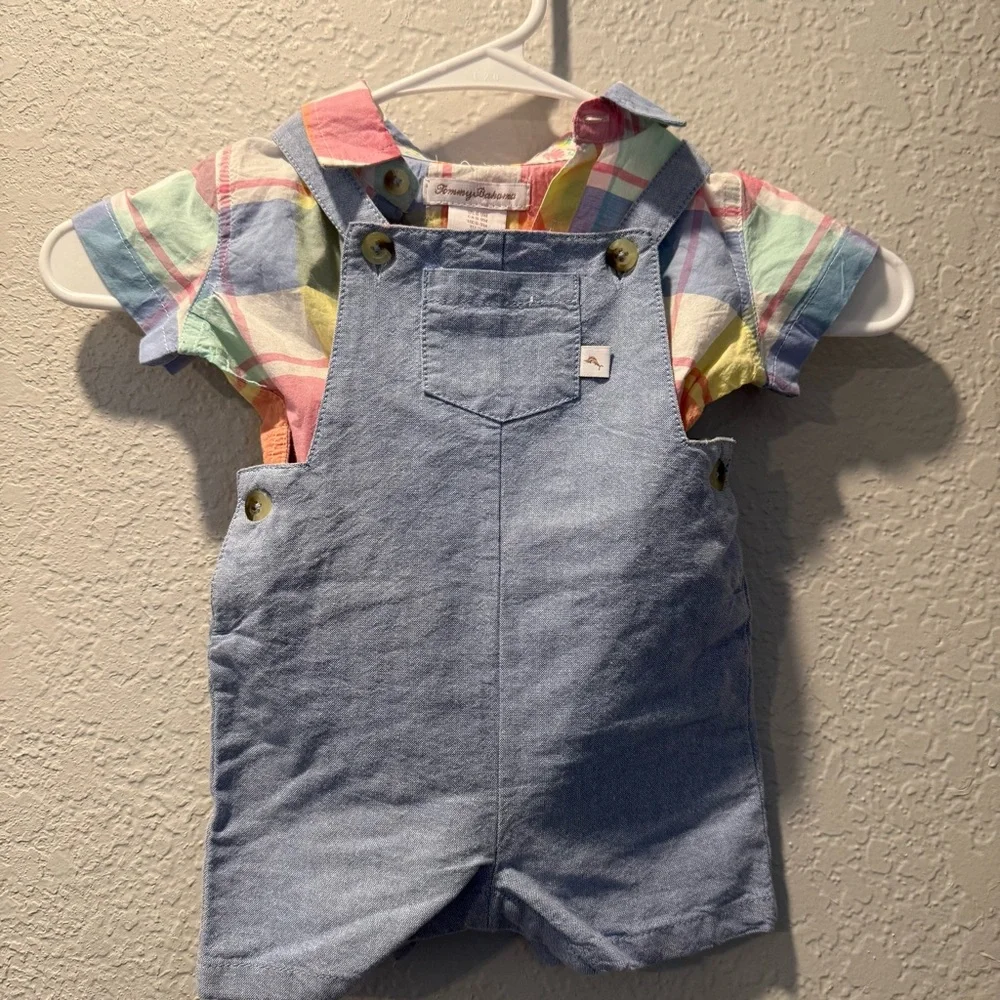 NWT Tommy Bahama‎ Boys Overall Shorts Size 6-9 mos